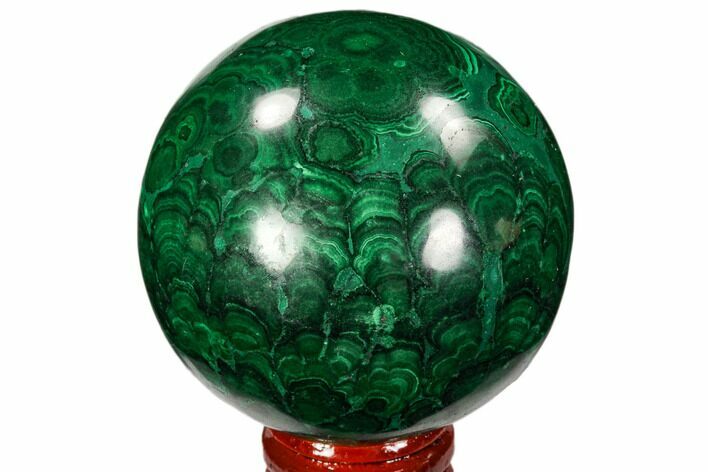 Gorgeous Polished Malachite Sphere - Congo #106262